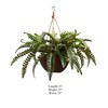 Nature Spring Faux Boston Fern, Hanging and Lifelike Artificial Arrangement and Imitation Greenery with Basket 834795IQP